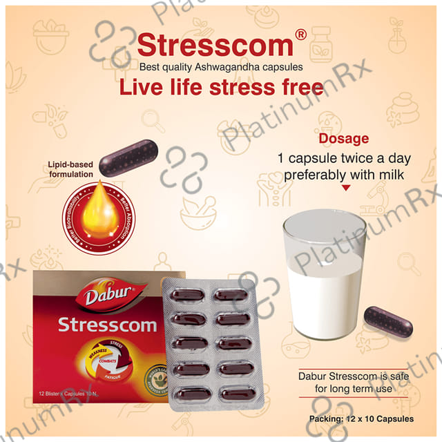 Dabur Stresscom Ashwagandha Capsule 10s