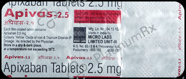 Apivas 2.5mg Tablet 10s