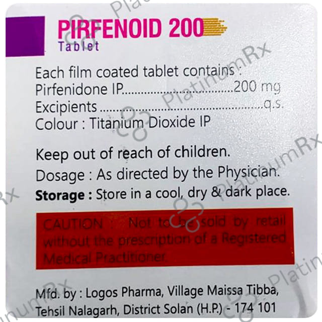 Pirfenoid 200mg Tablet 15s