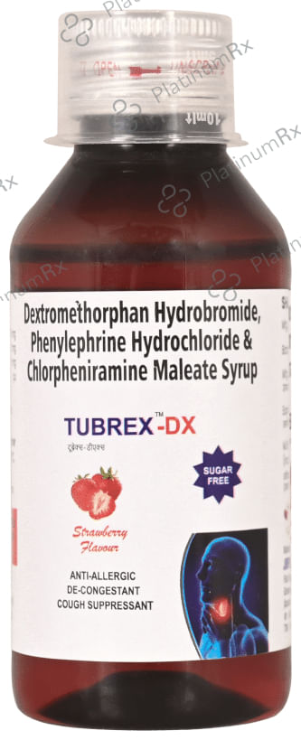 Tubrex-DX Syrup Strawberry Sugar Free