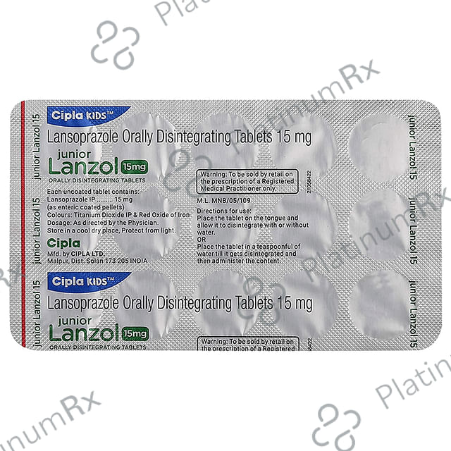 Junior Lanzol 15mg Tablet DT 15s