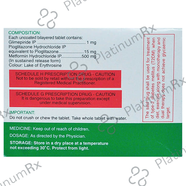 Ziglim Plus 1/500/15mg Tablet SR 10s