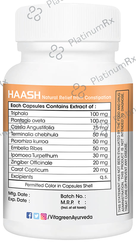 Vitagreen Haash 500mg Capsule