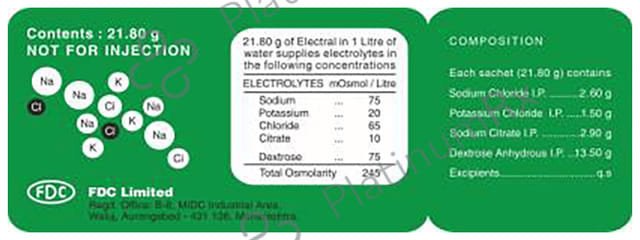 Electral ORS Orange Flavour Powder 21.8gm