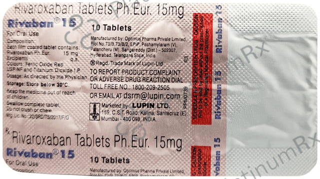 Rivaban 15mg Tablet 10s