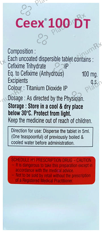 Ceex 100mg Tablet DT 10s