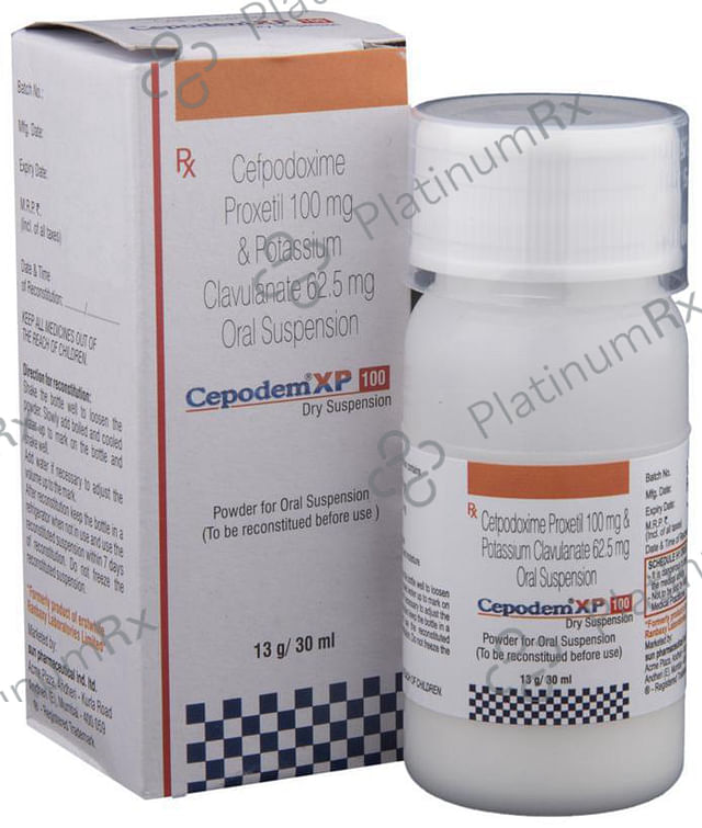 Cepodem XP 100/62.5mg Suspension 30ml