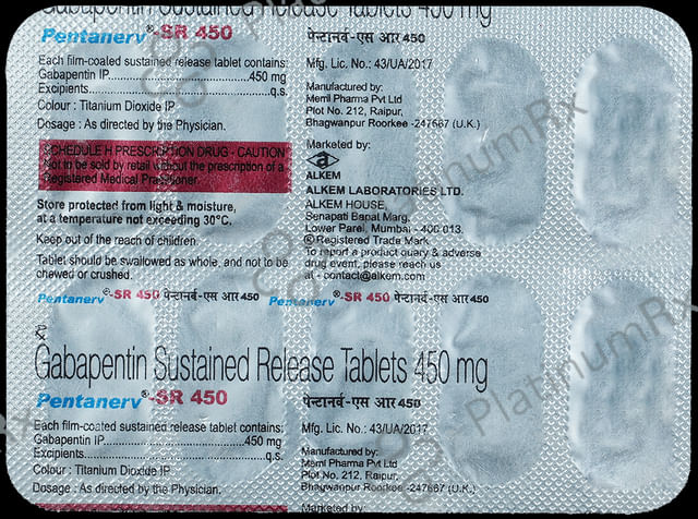 Pentanerv SR 450mg Tablet 10s