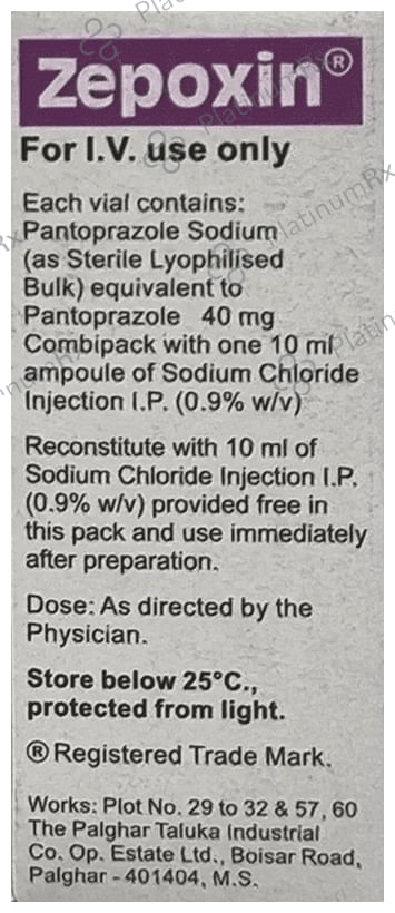 Zepoxin 40mg Injection 10ml
