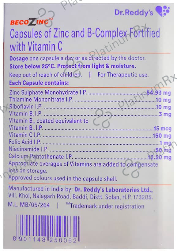 Becozinc Capsule 30s