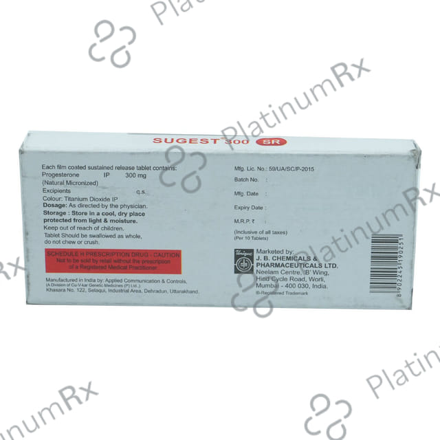 Sugest 300mg Tablet SR