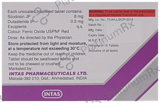 Silotime D 0.5/8mg Tablet 15s