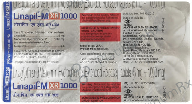 Linapil M XR 1000mg Tablet 10s
