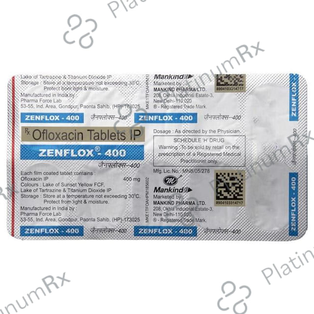 Zenflox 400mg Tablet 10s