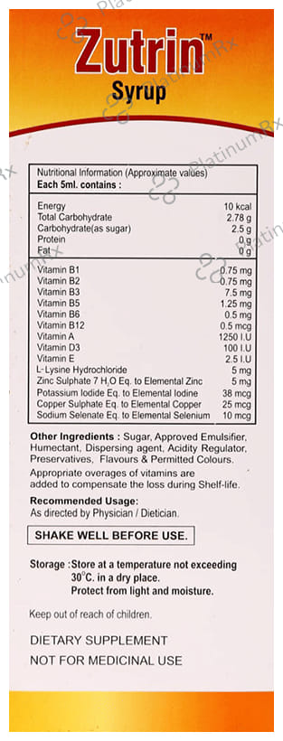 Zutrin Syrup