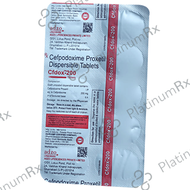 Cfdox 200mg Tablet DT 10s