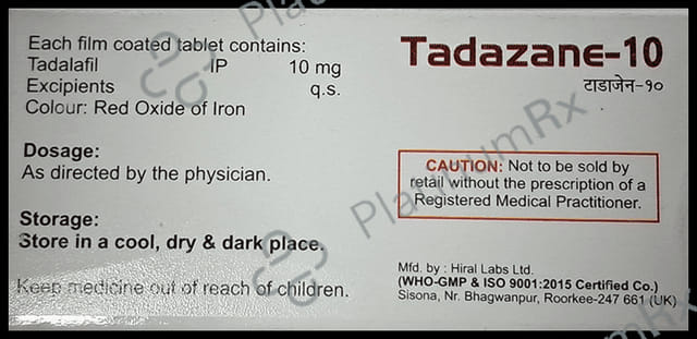 Tadazane 10 Tablet 10 tablets