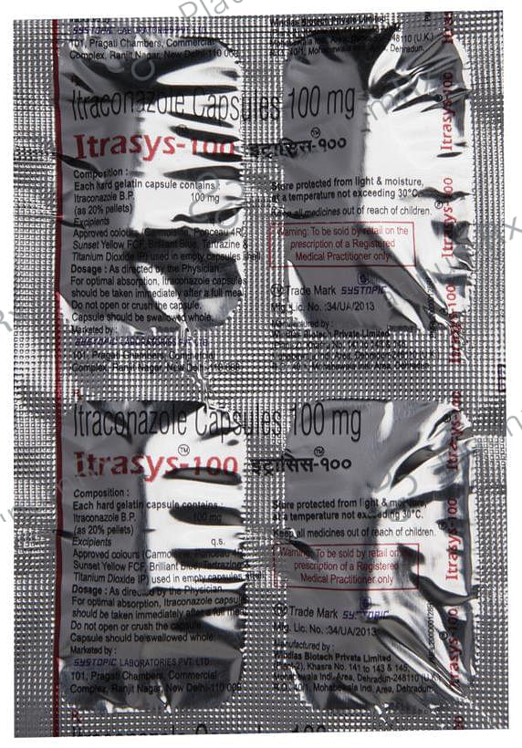 Itrasys 100mg Capsule 4s