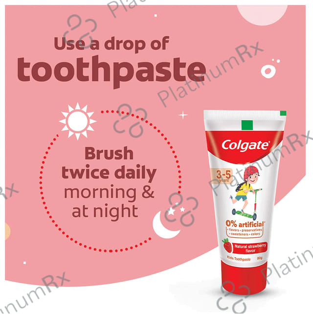 Colgate Kids 3 to 5 YearsNatural Strawberry Flavour Toothpaste 80gm