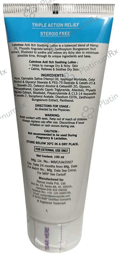 Calminox Anti Itch Face and Body Lotion 100ml