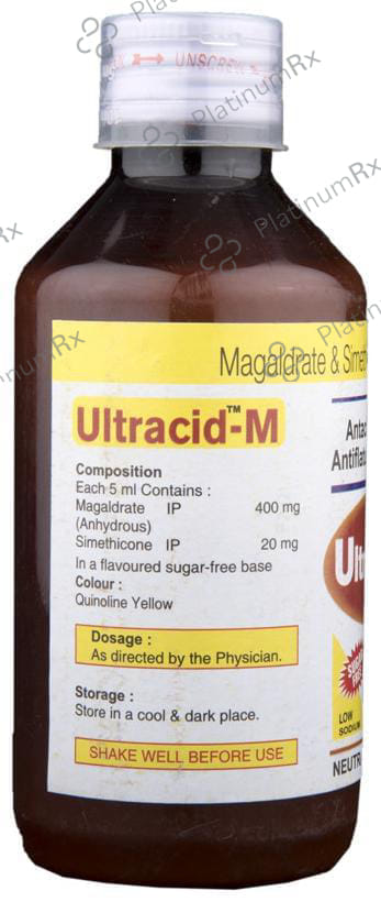Ultracid-M Oral Suspension Mango Sugar Free 170 Oral Suspension