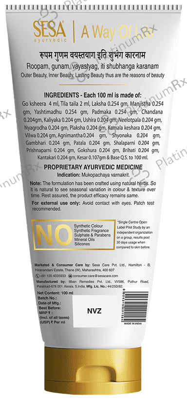 Sesa Kumkumadi Chandanam Skin Glow Face Wash