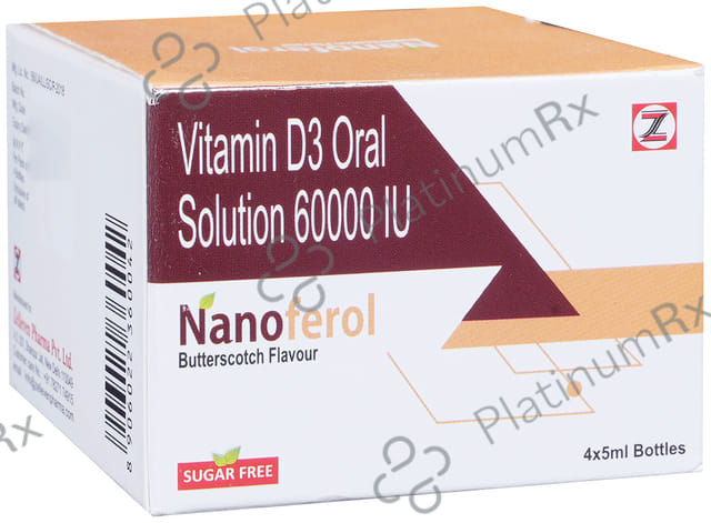 Nanoferol 60k Butterscotch Flavour Sugar Free Oral Solution 5ml