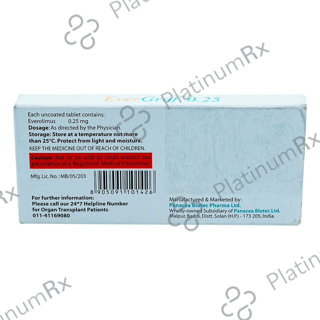 Evergraf 0.25mg Tablet 10s