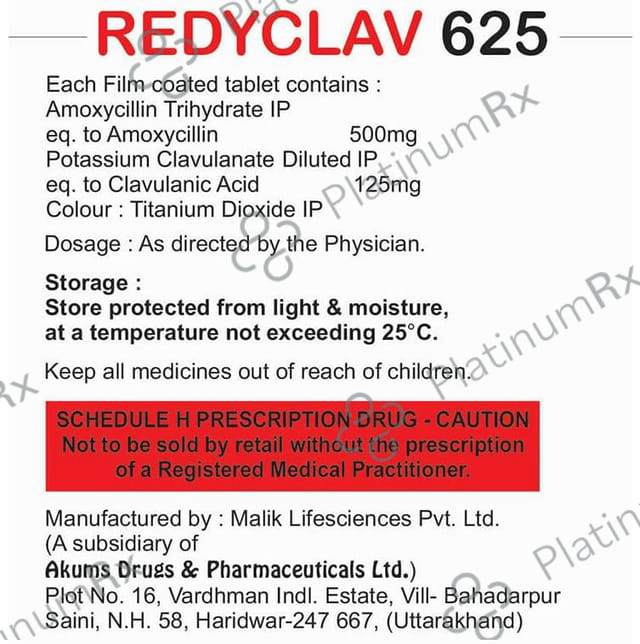 Redyclav 625 Tablet
