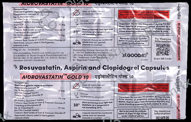 Aidrovastatin Gold 10 Capsule 10s
