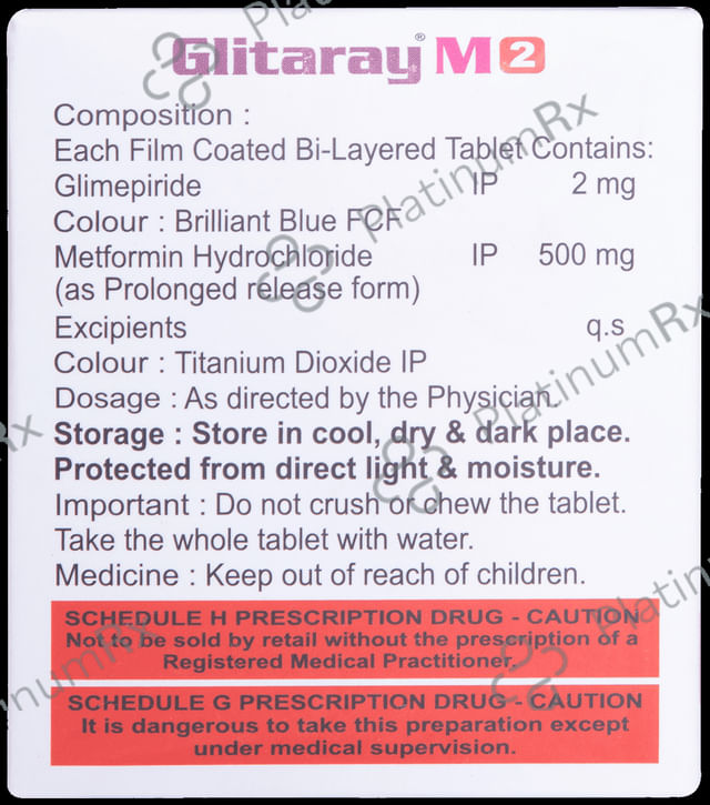 Glitaray M 2/500mg Tablet 15s