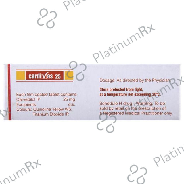 Cardivas 25mg Tablet 10s
