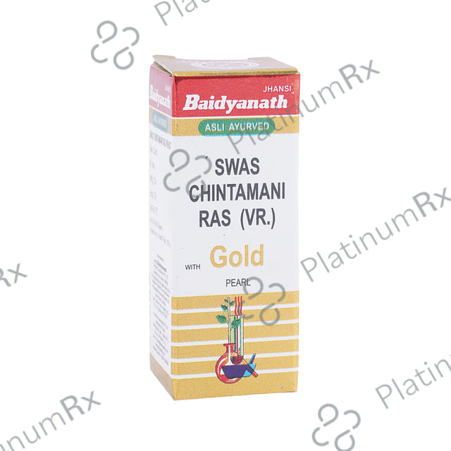 Baidyanath (Jhansi) Swas Chintamani Ras (Vr.) with Gold Pearl 25 tablets