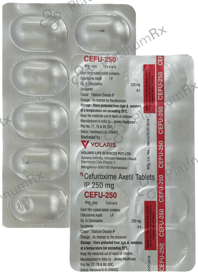 Cefu 250mg Tablet 10s (Zerdia Healthcare Pvt. Ltd.)