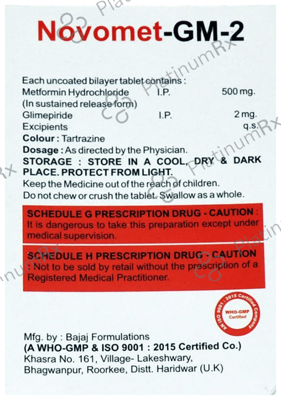Novomet GM 2mg Tablet SR 10s