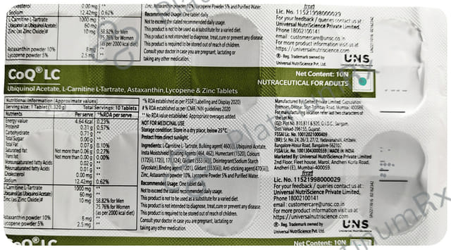 Coq Lc Tablet 10s
