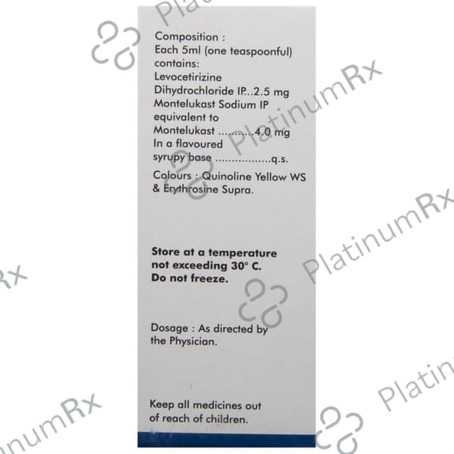 Allercet M 2.5/4mg Syrup 60ml