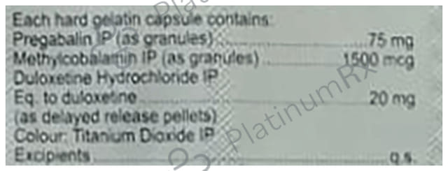 Pregabid DM 75/20mg Capsule 10s