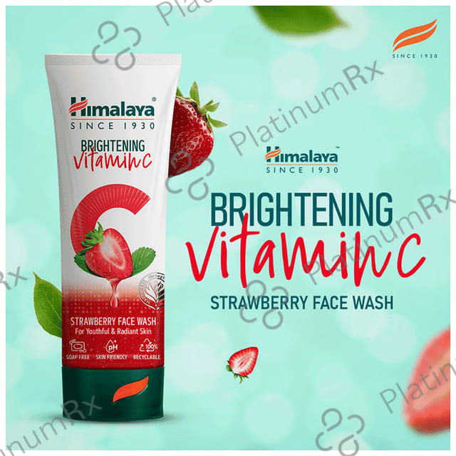 Himalaya Brightening Vitamin C Face Face Wash Strawberry 50 ml