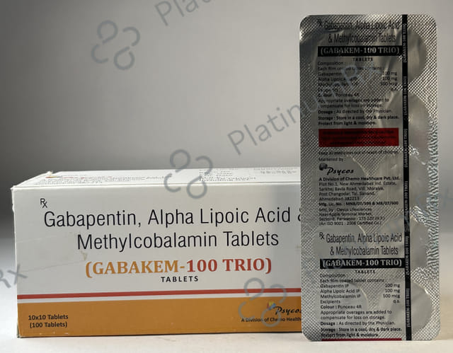 Gabakem 100mg Trio Tablet 10s