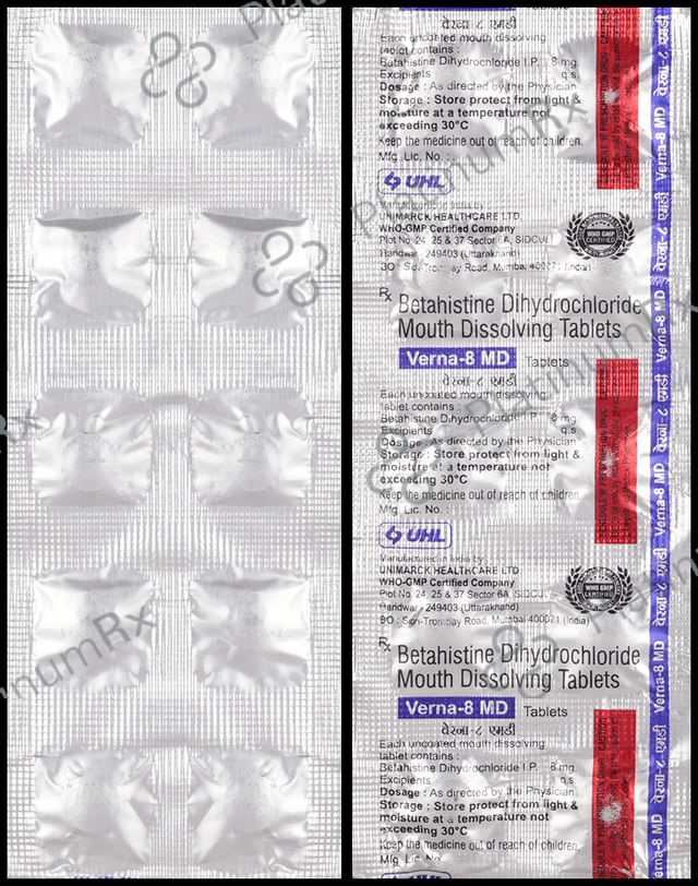 Verna 8mg Tablet MD
