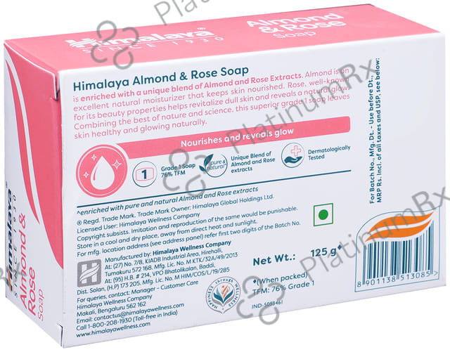 Himalaya Almond & Rose Soap 125gm