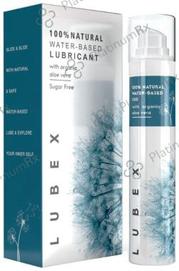 Lubex 100% Natural Water-Based Lubricant with Organic Aloe Vera (50ml Each) 1 Bottle