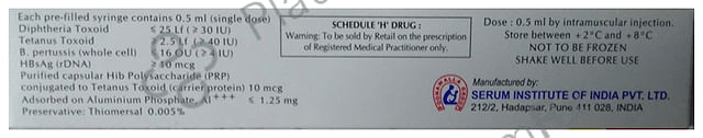 Pentavac PFS Vaccine 0.5ml