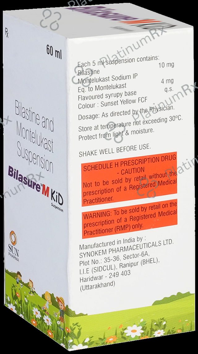 Bilasure M Kid 10/4mg Oral Suspension 60ml