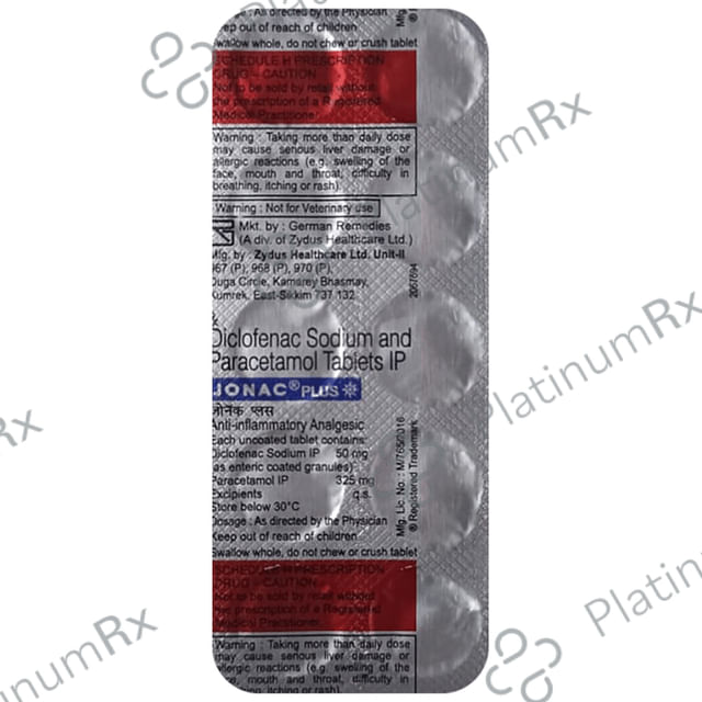 Jonac Plus 50mg/325mg Tablet