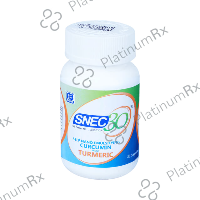Snec 30 Liquid Turmeric Curcumin Capsule US Patent - Supports Joint, Heart & Brain Health 30 capsules