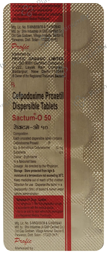 Sactum O 50mg Tablet DT 10s