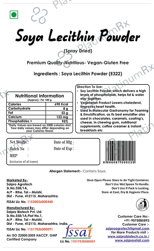 Saipro Soya Lecithin Powder Spray Dried