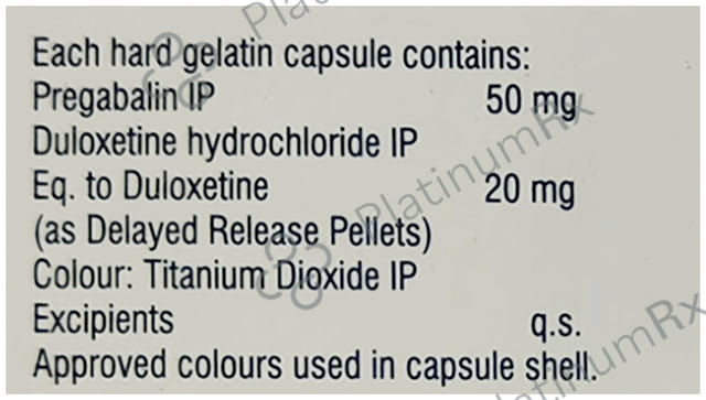 Dulane PG 50/20mg Capsule 10s